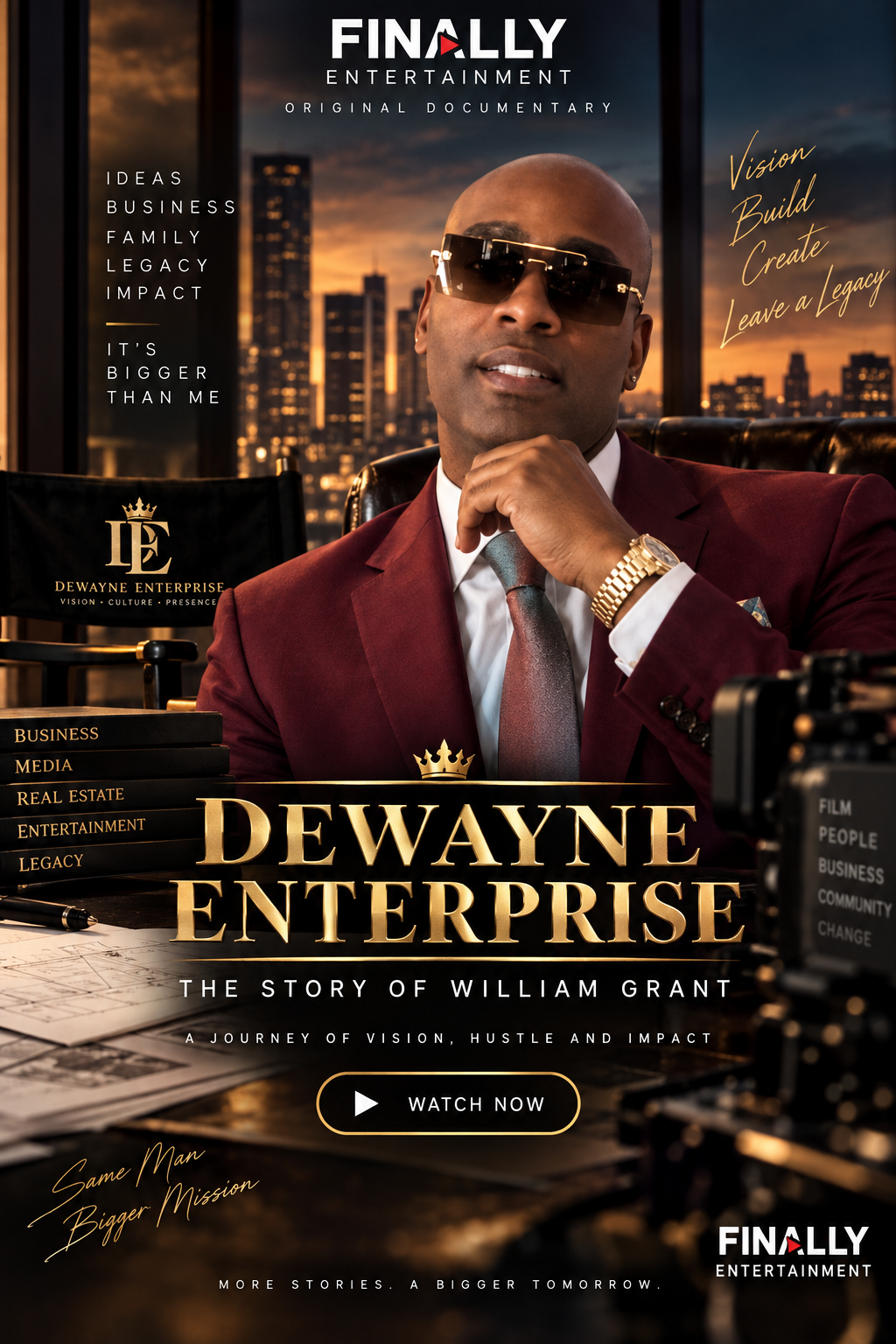 About the $$: Building Dewayne Enterprise — The Story of William Grant poster artwork